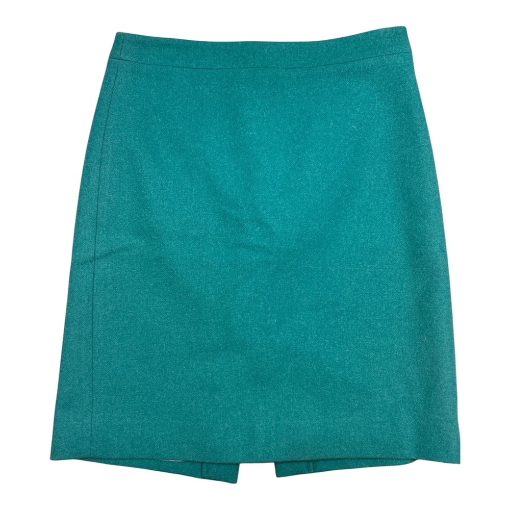 J. Crew The Pencil Green Wool Skirt Size 4